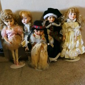 Collection of porcelain dolls
